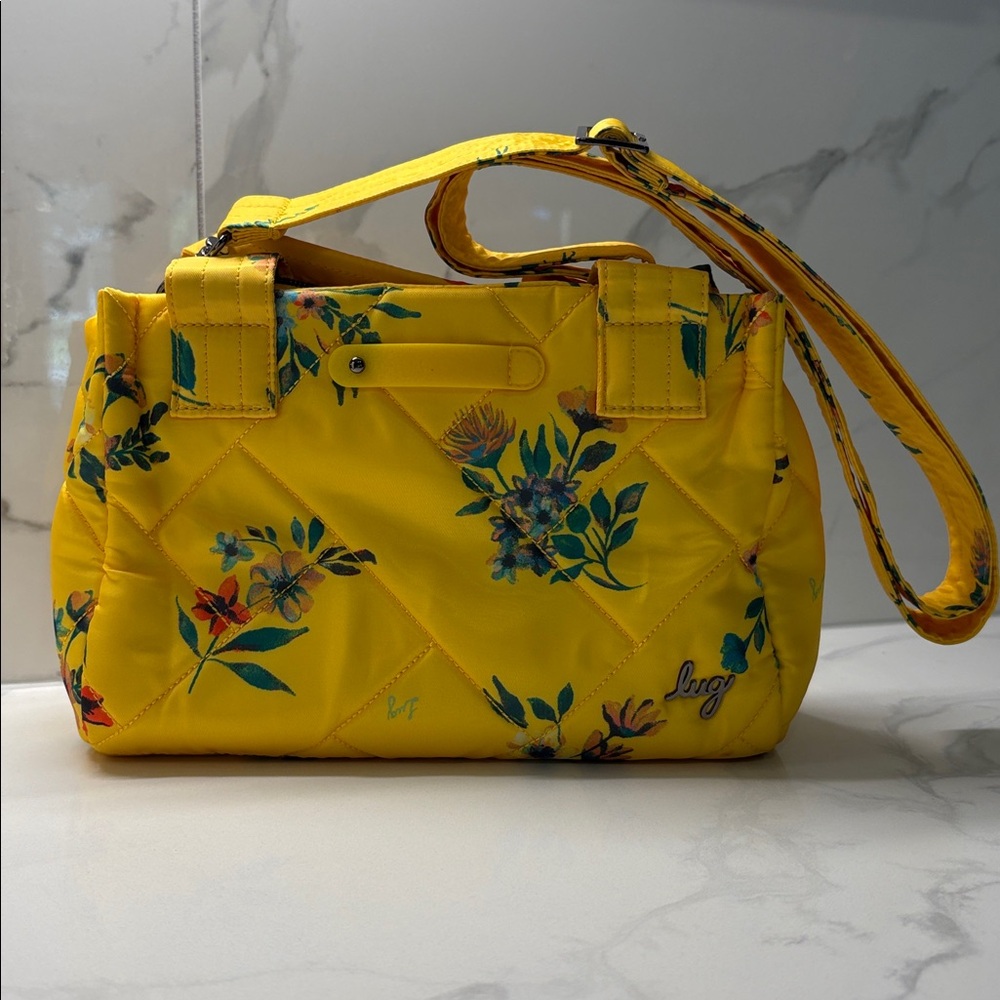 Lug Jitterbug yellow floral purse NWOT